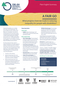 Summary of the CRE's A Fair Go Report